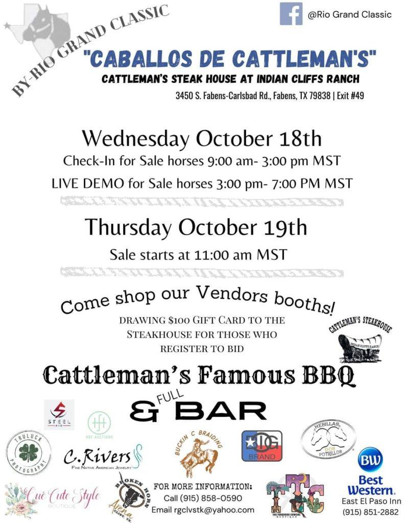 Caballos De Cattleman’s By Rio Grand Classic •Fall Horse Sale | El Paso Mom